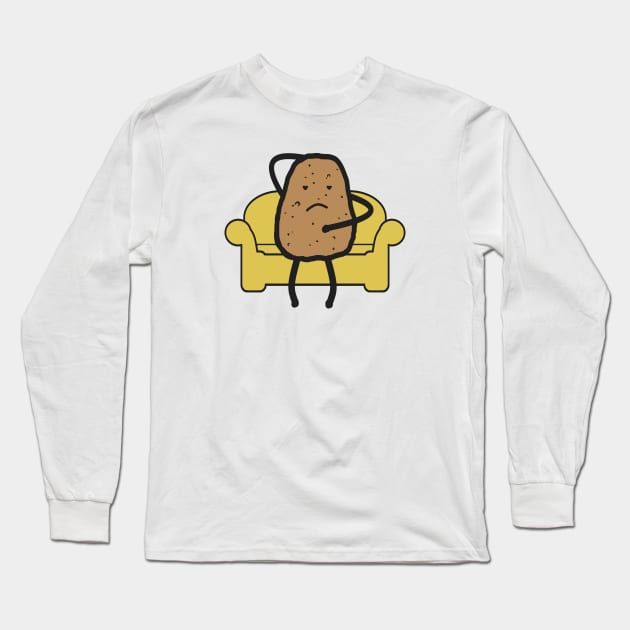Couch Potato Long Sleeve T-Shirt by Etopix